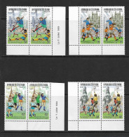 COTE D'IVOIRE 1989 FOOTBALL YVERT N°PA121/124 PAIRE   NEUF MNH** - 1990 – Italien