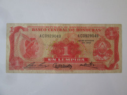 Rare! Honduras 1 Lempira 1968 Banknote,see Pictures - Honduras