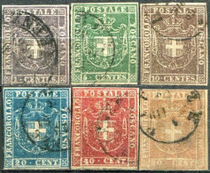 ITALIE - TOSCANE - Y&T  N° 17-22 (o)...4 Valeurs Du Milieu Signées...superbe - Toskana