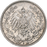 Empire Allemand, 1/2 Mark, 1906, Muldenhütten, Argent, TTB+, KM:17 - 1/2 Mark