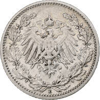 Empire Allemand, 1/2 Mark, 1906, Muldenhütten, Argent, TB+, KM:17 - 1/2 Mark