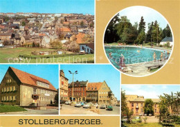 73065174 Stollberg Erzgebirge Uebersicht Freibad Haus Der Gewerkschaften Markt K - Stollberg (Erzgeb.)