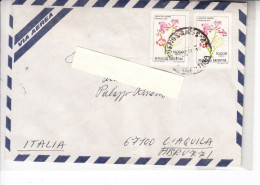 ARGENTINA  1983 - Yvert 1293 (oechidea) Su Lettera Per Italia - Storia Postale