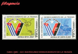 CUBA MINT. 1983-25 XXV ANIVERSARIO DEL DERROCAMIENTO DE LA TIRANÍA - Unused Stamps