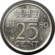 1980 - 25 Cents Juliana - Pays Bas - 1948-1980: Juliana