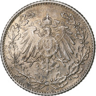 Empire Allemand, 1/2 Mark, 1906, Hambourg, Argent, TTB, KM:17 - 1/2 Mark