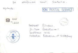 MALEDIVES - REGISTERED MAIL -ON POSTAL SERVICE- 1982 / 5128 - Maldive (1965-...)