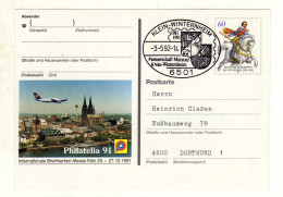 Carte ALLEMAGNE DEUTSCHE BUNDESPOST Oblitération 6501 KLEIN WINTERNHEIM 03/05/1992 - 1981-2000