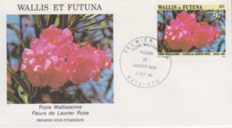 Enveloppe  FDC  1er  Jour    WALLIS  ET  FUTUNA     Fleurs  De  Laurier  Rose    1986 - FDC