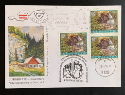 Österreich 1994 Naturschönheiten Mi. 2123 (3x) FDC Schmuckkuvert Handrollstempel PEGGAU + SStmpl./Ortsstempel PEGGAU - Cartas & Documentos