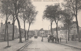 ESSONNES BOULEVARD ET RUE DE PARIS 1918 TBE - Essonnes