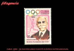 CUBA MINT. 1984-19 90 ANIVERSARIO DEL COMITÉ OLÍMPICO INTERNACIONAL - Unused Stamps