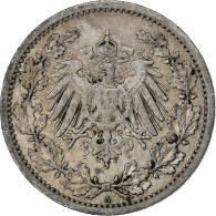 Empire Allemand, 1/2 Mark, 1906, Berlin, Argent, TB+, KM:17 - 1/2 Mark