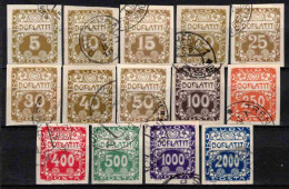 Tchécoslovaquie 1919 Mi P 1-14 (Yv TT 1-14), Obliteré, - Used Stamps