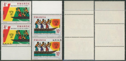Rwanda (1978) - N°877/78 En Paire Verticale (*) Sans Gomme + Surcharge MRND Manquante Sur Un TP De La Paire. RR - Unused Stamps