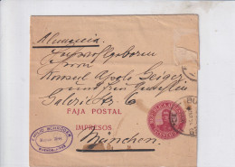 FAJA POSTAL   1924  A MUNCHEN ALEMANIA - Enteros Postales