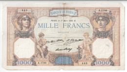 FRANCE - 1000 Francs Cérès Et Mercure 17 Mars 1932 - 1 000 F 1927-1940 ''Cérès Et Mercure''