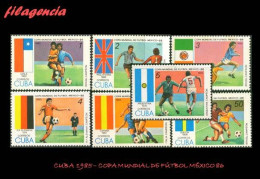 CUBA MINT. 1985-04 COPA MUNDIAL DE FÚTBOL MÉXICO 86 - Unused Stamps