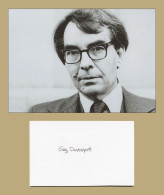 Guy Davenport (1927-2005) - American Writer - Rare Signed Card + Photo - 90s - Schriftsteller