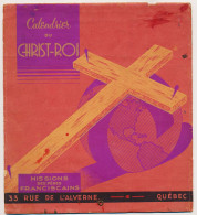 Calendrier Du CHRIST-ROI 1940 Missions Des Frères Franciscains Québec 1 Illustration Couleur Par Mois - Tamaño Grande : 1921-40