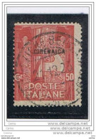 CIRENAICA: 1923  MARCIA  SU  ROMA  -  50 C. ROSSO  US. -  SASS. 7 - Cirenaica