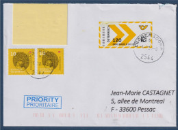 Enveloppe Avec 2 Timbres Et 1 Vignette 1.2.24 - Cartas & Documentos