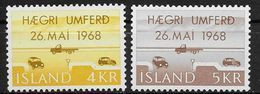 Islande 1968 N° 374/375  Neufs ** MNH Circulation à Droite - Nuevos