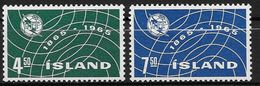 Islande 1965 N° 345/346  Neufs ** MNH 100 Ans D'union Des Télécommunications - Nuovi