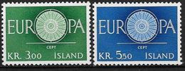 Islande 1960 N° 301/302  Neufs ** MNH Europa - Nuevos