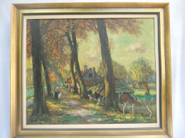 VAN DER SMISSEN Leo - Schilderij O/D Peinture HsT Gesigneerd Signé Brugse School Dendermonde Brugge Landschap + Animatie - Huiles