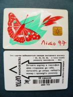 Phonecard Chip Animals Insects Butterfly Papillon Summer 97   280 Units  UKRAINE - Oekraïne