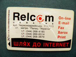 Phonecard Chip Advertising Relcom Internet K331 01/98 25,000ex. 840 Units Prefix Nr.GD (in Cyrillic) UKRAINE - Oekraïne