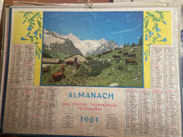 CALENDRIER ALMANACH DES POSTES  1961 / ALPAGE - Groot Formaat: 1961-70