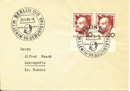 Germany DDR FDC Lenin 90th Birthday In Pair With Address - Altri & Non Classificati