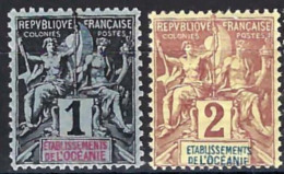 Océanie - YT N° 1 Et 2 ** - Neuf Sans Charnière - 1892 - Unused Stamps