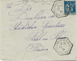 LETTRE AFFRANCHIE N° 288 - OBLITERATION OCTOGONALE - STE CROIX EN PLAINE - HAUT RHIN - 23-1-1934  -TTB - Storia Postale