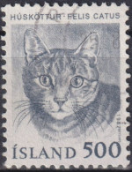 1982 Island > 1944-... Republik ° Mi:IS 582, Sn:IS 558, Yt:IS 535, Domestic Cat (Felis Silvestris Catus), Katze - Usados