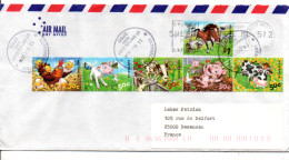 AUSTRALIE AFFRANCHISSEMENT COMPOSE SUR LETTRE AVION POUR LA FRANCE 2006 - Storia Postale