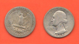 America Quarter 1934 USA Quarto Di Dollaro America Washington XXX - 1932-1998: Washington