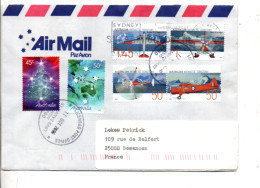 AUSTRALIE AFFRANCHISSEMENT COMPOSE SUR LETTRE AVION POUR LA FRANCE 2005 - Storia Postale