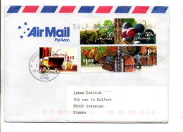 AUSTRALIE AFFRANCHISSEMENT COMPOSE SUR LETTRE AVION POUR LA FRANCE 2005 - Storia Postale