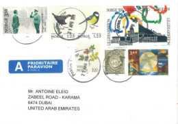 NORWAY - 2016, STAMPS COVER TO DUBAI. - Brieven En Documenten