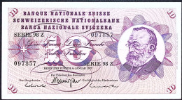 SUISSE/SWITZERLAND * 10 Francs * G. Keller * 06/01/1977 * Etat/Grade SUP/XXF - Schweiz