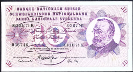 SUISSE/SWITZERLAND * 10 Francs * G. Keller * 10/02/1971 * Etat/Grade SUP/XXF - Svizzera