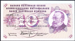 SUISSE/SWITZERLAND * 10 Francs * G. Keller * 23/12/1959 * Etat/Grade SPL/aUNC - Switzerland