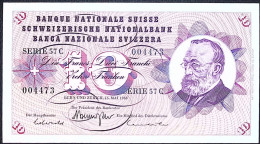 SUISSE/SWITZERLAND * 10 Francs * G. Keller * 15/05/1968 * Etat/Grade SUP+/XXF  - Schweiz