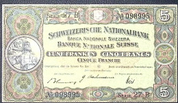 SUISSE/SWITZERLAND * 5 Francs * Tell * 16/11/1944 * Etat/Grade TTB/VF - Schweiz