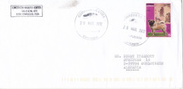 Cuba Cover Sent Air Mail To Germany 29-3-2012 Single Franked DOG - Cartas & Documentos