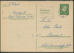 10.166) MiNr.: P 39 A - Hamburg - Cartes Postales - Oblitérées