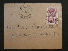 DI 17 AOF  LETTRE DEVANT 1958 PETIT BUREAU ROUDA  A PARIS FRANCE  ++AFF. INTERESSANT+++ - Briefe U. Dokumente